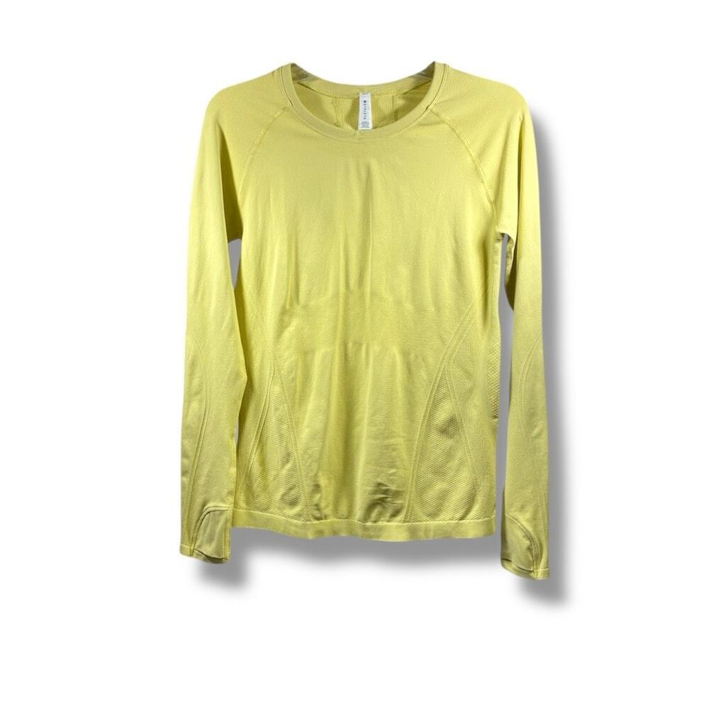 Athleta Momentum Seamless Top In Yellow Size M